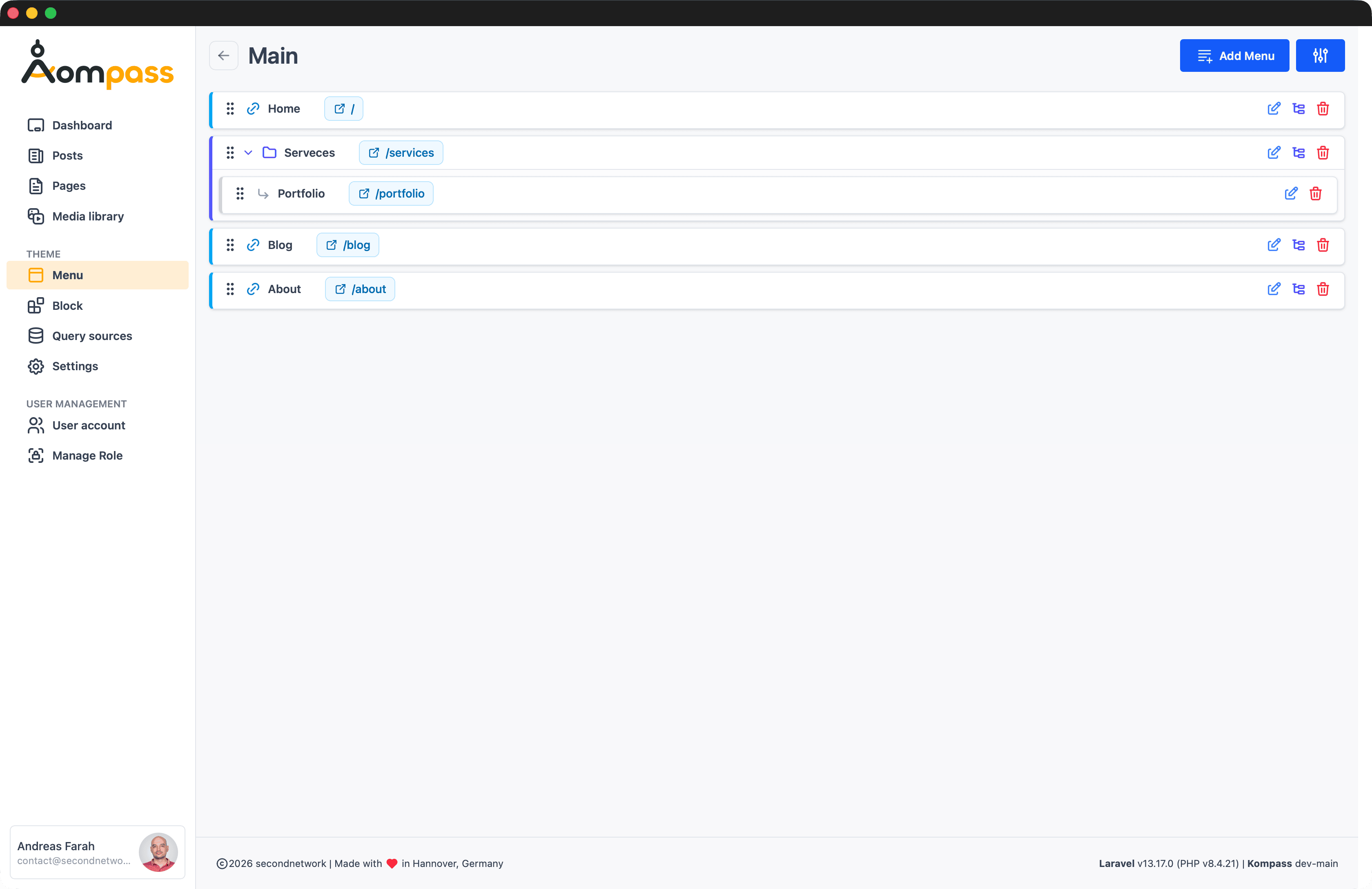 Menu Builder